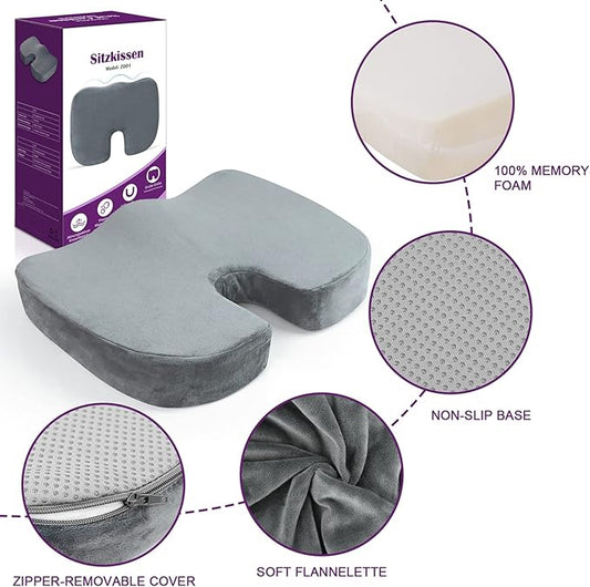 Coccyx Orthopedic Memory Foam Seat Cushion