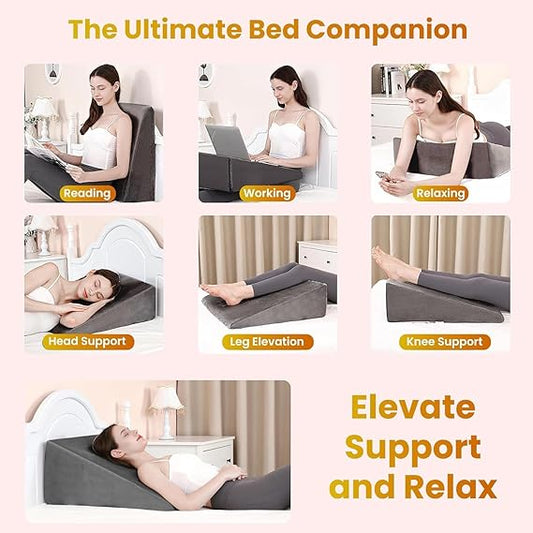 Control D Orthopedic Bed Wedge Memory Foam Pillow
