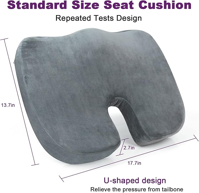 Coccyx Orthopedic Memory Foam Seat Cushion
