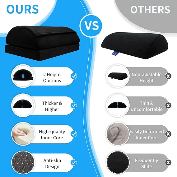 Double Layer Adjustable Height Foot Stool