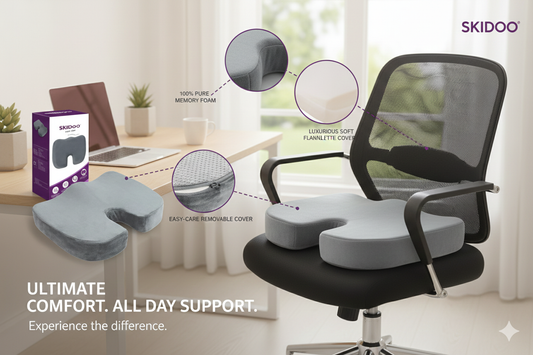 Coccyx Orthopedic Memory Foam Seat Cushion